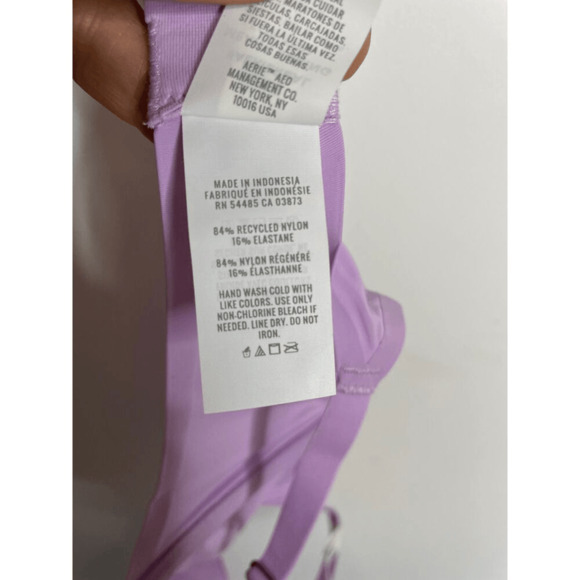 Aerie Smoothez Women's Size 32D Microfiber Unlined Full Coverage Bra Purple NWT - Picture 8 of 12
